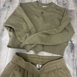 Adidas Women's Olive Sweat Set